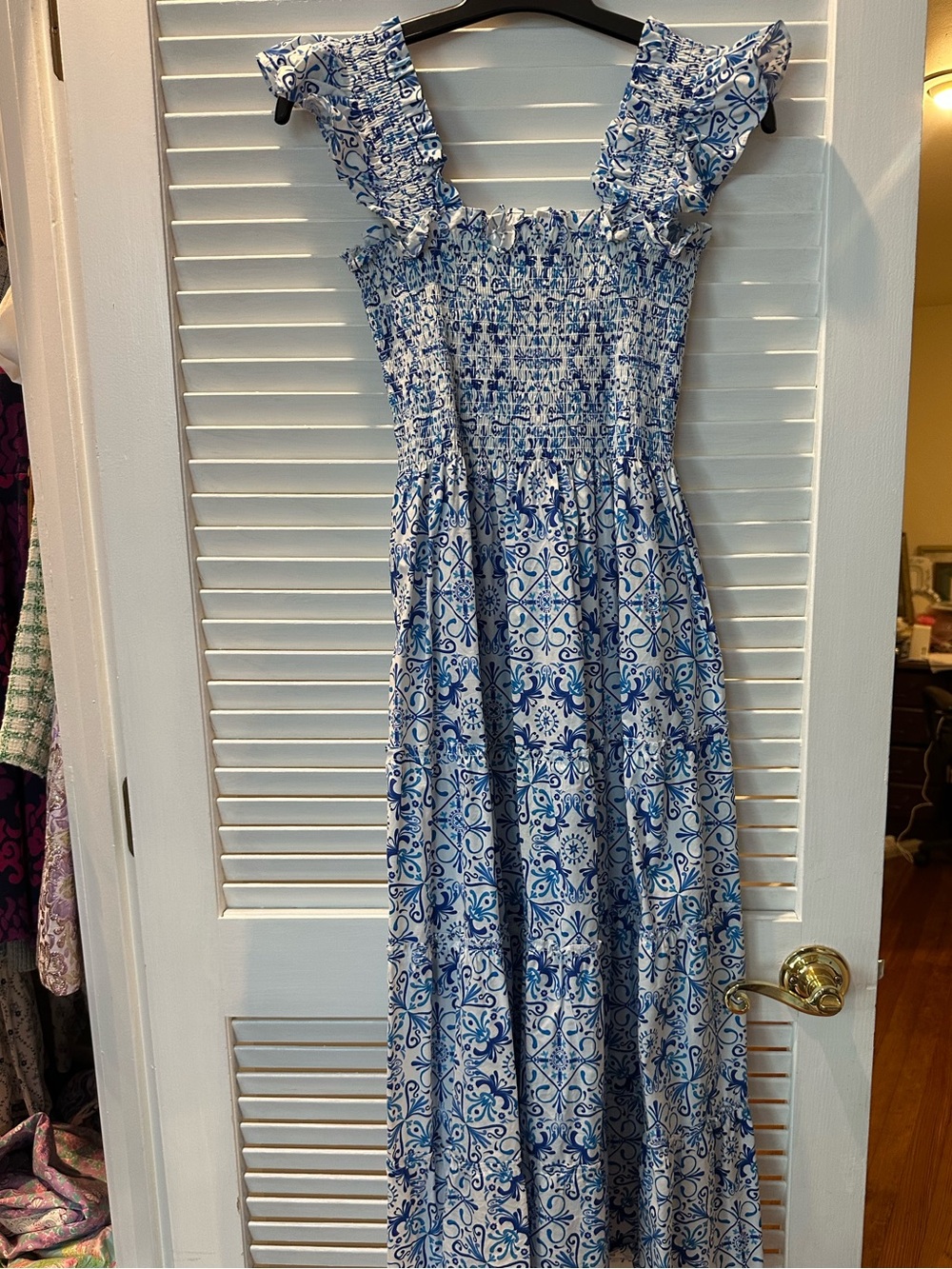 Hill House Home Ellie Nap Dress in Blue Mosaic - Picture 3 of 7